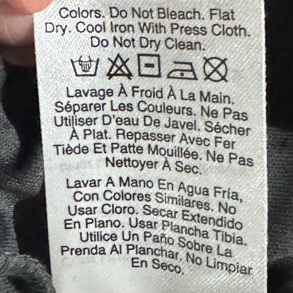 DKNY NWT Sequin Mesh Overlay Crewneck Top Gunmetal Grey Small Dolman Sleeves - Picture 11 of 16